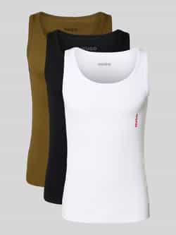 HUGO Tanktop met labelprint in een set van 3 stuks