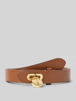Ralph Lauren Leren riem met hangslot Brown Dames