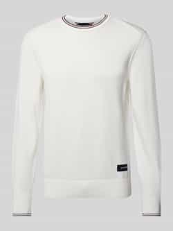 Tommy Hilfiger Trui met ronde hals RWB COTTON CREW NECK kleuraccenten in tommy kleuren