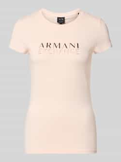 Armani Exchange T-shirt met labeldetail