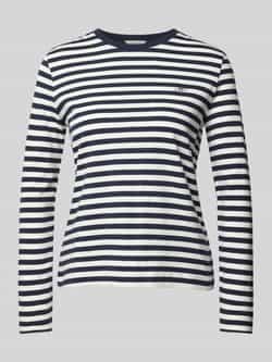 Gant Overhemdblouse REG POPLIN STRIPED SHIRT met een klein geborduurd logo op de borst