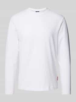 JOOP! JEANS Shirt met lange mouwen en geribde ronde hals