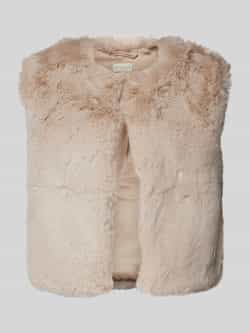 Milano italy Gilet van imitatiebont met ronde hals