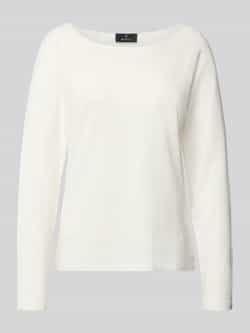 Monari Shirt met lange mouwen van een mix van viscose en modal met ronde hals