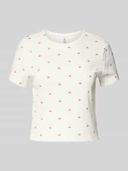 Only Regular fit T-shirt in riblook model 'FENJA LIFE'