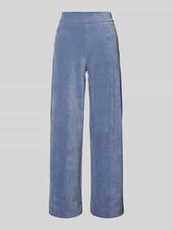 Christian Berg Woman Wide leg corduroy broek met elastische band