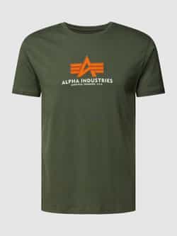 Alpha industries Modern Comfort T-shirt met 3D Print Green Heren