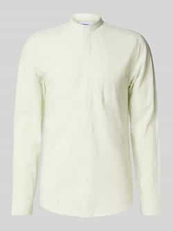 Lindbergh Slim fit linnen overhemd met geweven motief