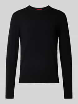 HUGO Gebreide pullover met ronde hals model 'San Cody'