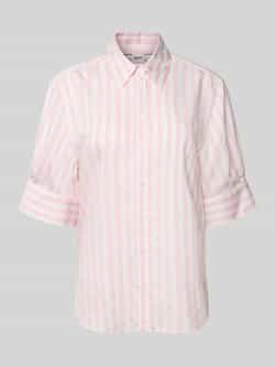 BRAX Relaxed fit overhemdblouse van viscosemix met 1 2-mouwen model 'Vic'