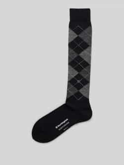 Burlington Kniekousen met argyleprint model 'Marylbone'