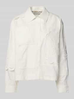 Stella Nova Relaxed fit blouse met broderie anglaise model 'Elements'