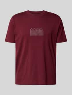HUGO Regular fit T-shirt van katoenen jersey model 'DELASTIO'