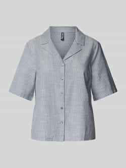 Pieces Regular fit overhemdblouse van een mix van katoen en linnen model 'PIA'