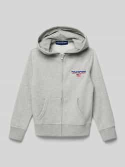 Polo Sport Small Logo Full Zip Hoodie Junior Grey