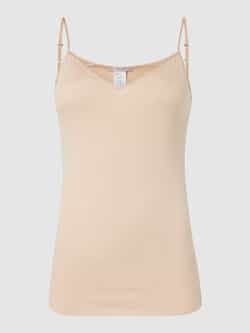 Hanro Onderhemd met spaghettibandjes naadloos model 'Cotton Seamless'