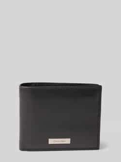 CK Calvin Klein Portemonnee met labelapplicatie model 'PLAQUE BILLFOLD'