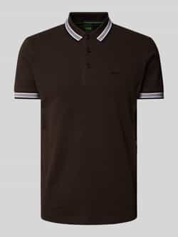 BOSS Green Regular fit poloshirt met labelstitching model 'PADDY'