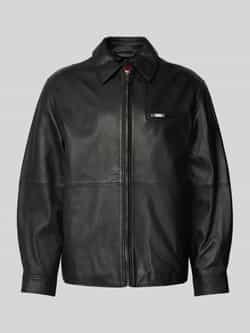 HUGO Leren jack met borstzak model 'Larkot'
