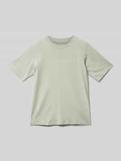 JACK & JONES JUNIOR T-shirt JJESTAR met tekst zachtgroen