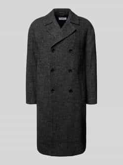 Matinique Regular fit lange wollen jas met viscose model 'Bullmer'