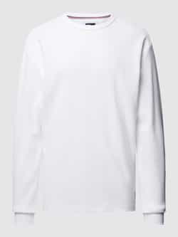 TOMMY JEANS Shirt met lange mouwen TJM REG LS WAFFLE TEE met merklabel op de tailleband
