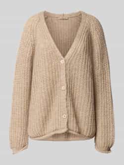 Smith and Soul Oversized gebreid jack met knoopsluiting