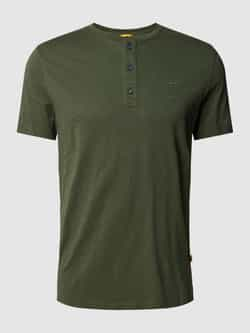 Camel active Henleyshirt met geborduurd logo