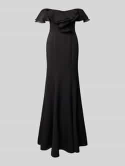 TROYDEN COLLECTION Avondjurk in off shoulder-look