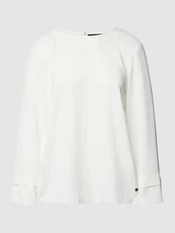 Marc Cain Wijde Blouse met Neksluiting White Dames