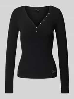 Guess Shirt met lange mouwen in riblook model 'KYLA'