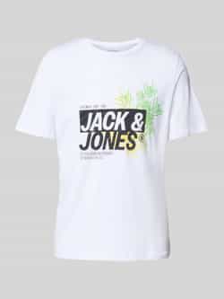 Jack & Jones Shirt met print JJJAXON – T-shirt met print ronde hals en katoen
