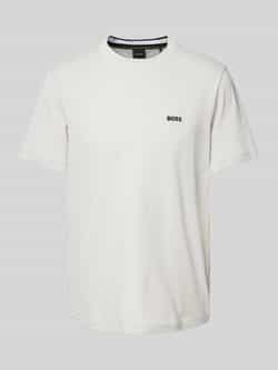BOSS Green T-shirt met labelstitching model 'Taddy'