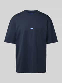 Hugo Blue Regular fit T-shirt van puur katoen