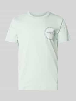 Tom Tailor Denim Regular fit T-shirt met groot labelopschrift