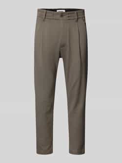 Drykorn Tapered fit bandplooibroek met verkort model 'CHASY'