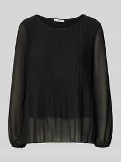 ZABAIONE Blouse met lange mouwen met plissévouwen en ronde hals