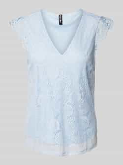 Pieces Regular fit top met kant model 'COLLINE'
