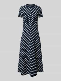 Tommy Hilfiger Midi-jurk MODERN F&F MIDI DRESS met logo-borduursel met deelnaad