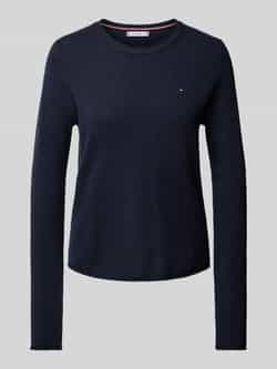 Tommy Hilfiger Gebreide trui SOFT WOOL C-NK SWEATER met logoborduring van 100% wol