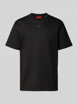 Hugo Boss Zachte Zwarte T-shirt met Verstoord Logo Black Heren