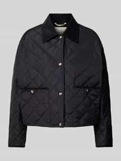 Marc O'Polo Boxy fit gewatteerd jack met corduroy kraag