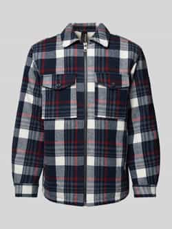 Tom Tailor Regular fit overhemdjack met voering van teddybont en opgestikte borstzakken