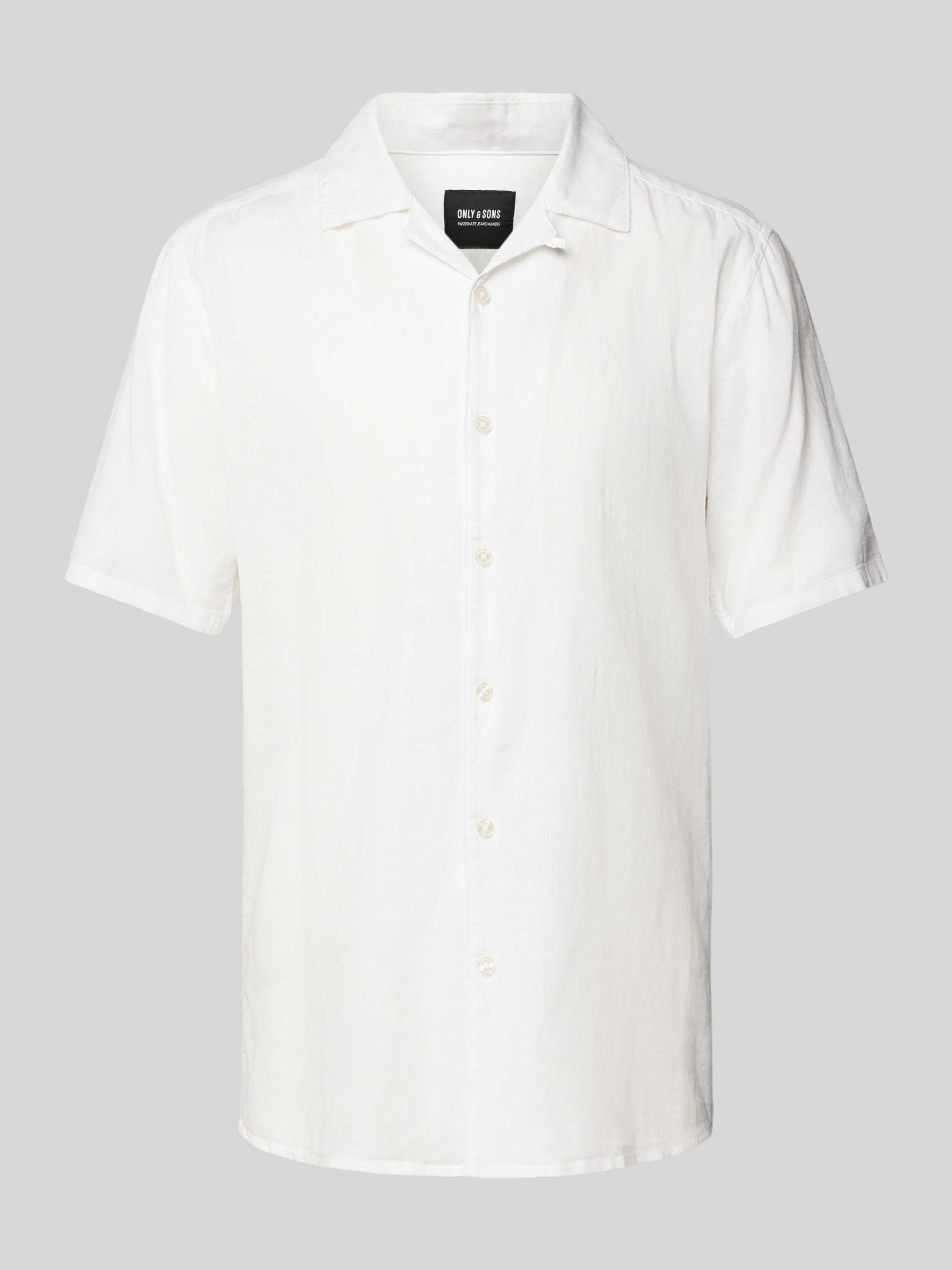 ONLY & SONS Overhemd met korte mouwen ONSCAIDEN SS SOLID RESORT LINEN NOOS