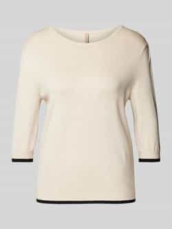 Soyaconcept Blouse met contrastzoom en 7 8 mouwen Beige Dames