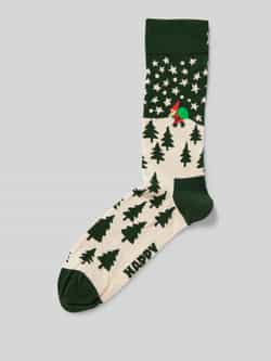 Happy Socks Sokken met motiefstitching model 'Santa on the Way'