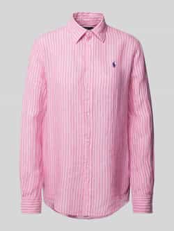 Polo Ralph Lauren Classic fit overhemdblouse van linnen met logostitching