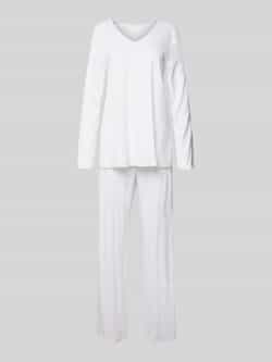 Hanro Pyjama Katoen Zijde White Dames