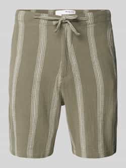 Selected Homme Regular fit bermuda met structuurmotief model 'BRODY'