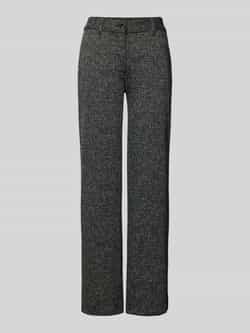 FYNCH-HATTON Wide leg stoffen broek met deelnaden model 'SALT AND PEPPE'